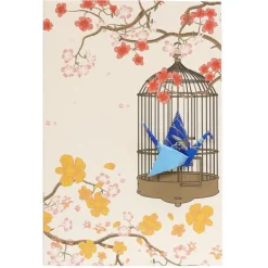 Card Crane in Cage Diamond Crane Blue