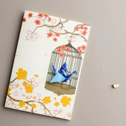 Card Crane in Cage Diamond Crane Blue