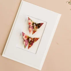 Card Twin Butterfly Blossom Purple