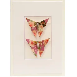 Card Twin Butterfly Blossom Purple
