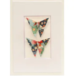 Card Twin Butterfly Blossom Green