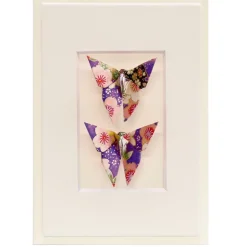 Card Twin Butterfly Garden Purple