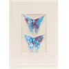 Card Twin Butterfly Little Flowers Blue