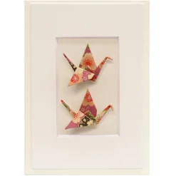 Card Twin Crane Blossom Purple