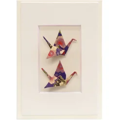 Card Twin Crane Garden Purple