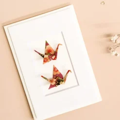 Card Twin Crane Garden Purple