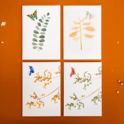 Card Watercolour Leaf Blush