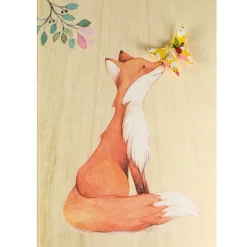 Card Wooden Fox Kiss
