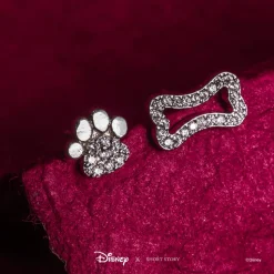 Disney Earring Diamante 101 Dalmations Paw and Bone