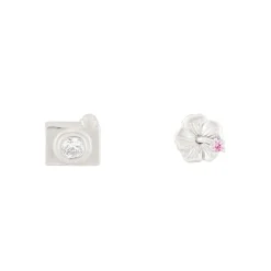 Disney Earring Diamante Hibiscus & Camera