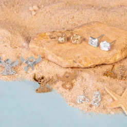 Disney Earring Diamante Hibiscus & Camera