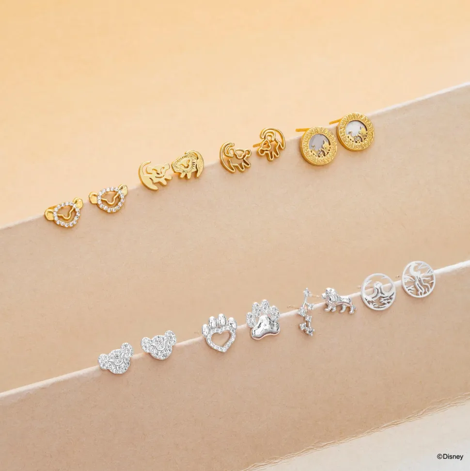 Disney Earring Diamante Simba Face Stencil
