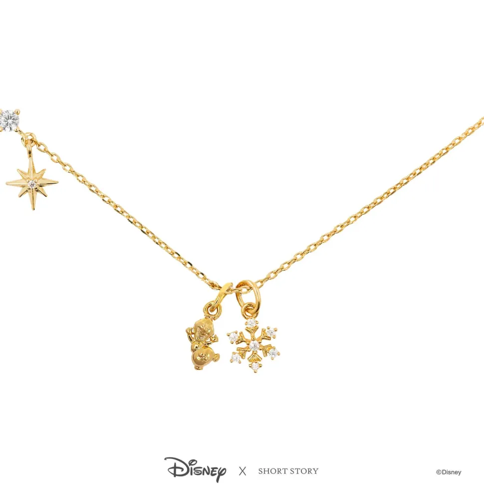 Disney Necklace Charm Diamante Snowflake