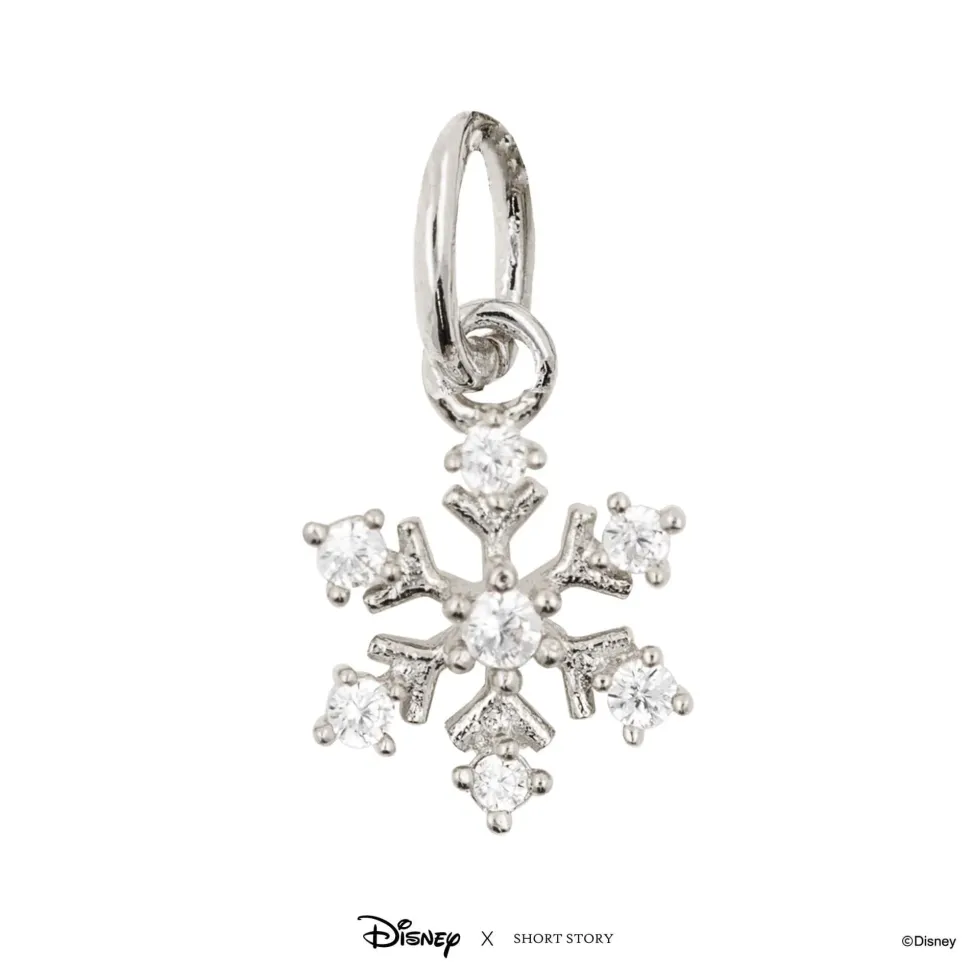 Disney Necklace Charm Diamante Snowflake