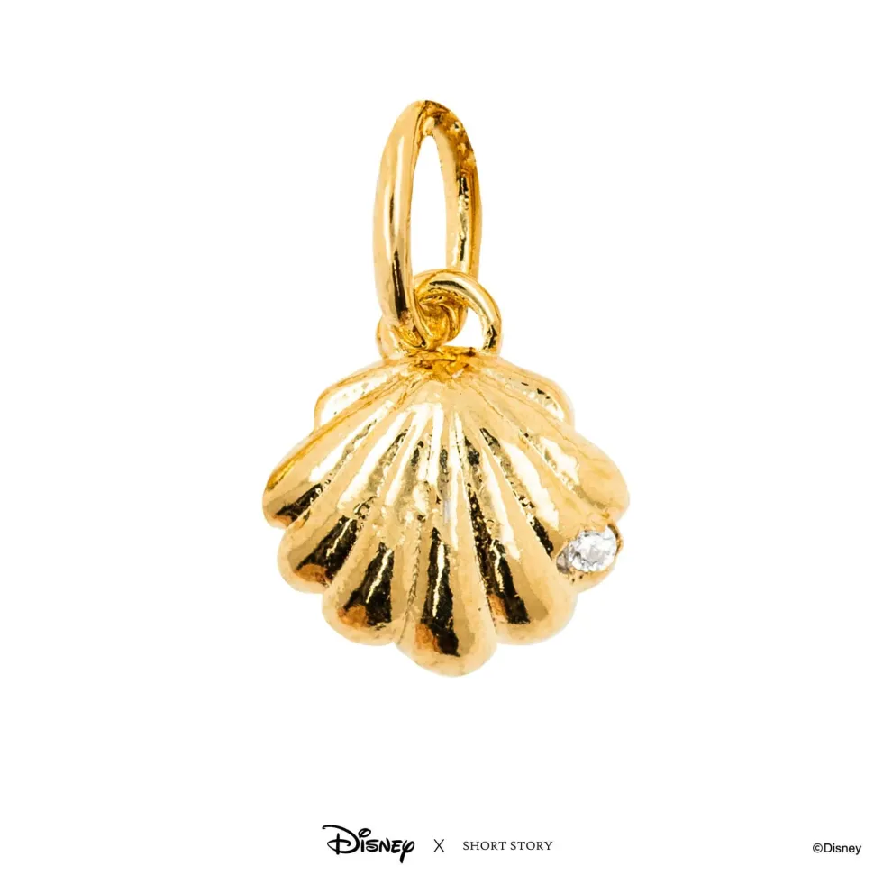 Disney Necklace Charm Diamante Clam