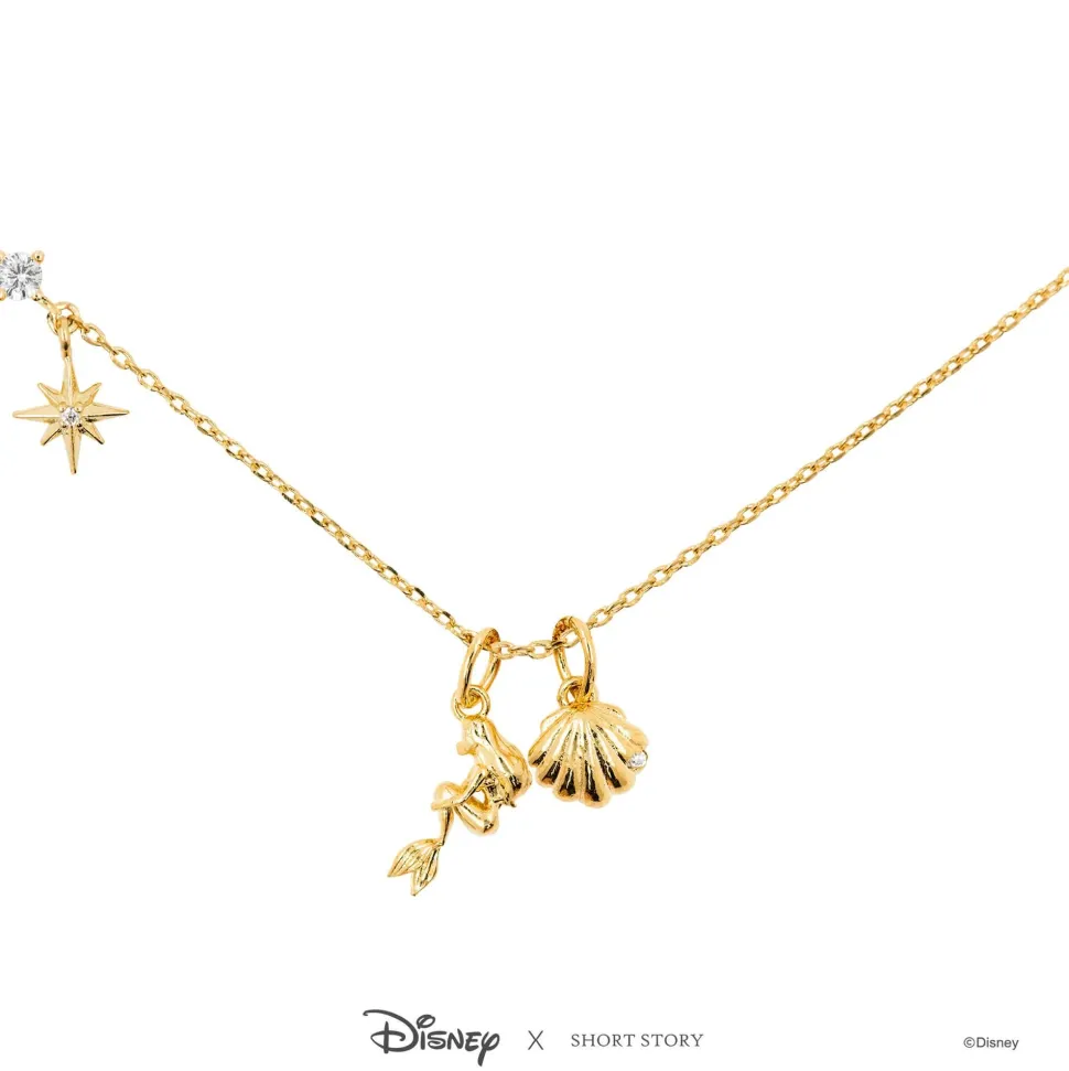 Disney Necklace Charm Diamante Clam