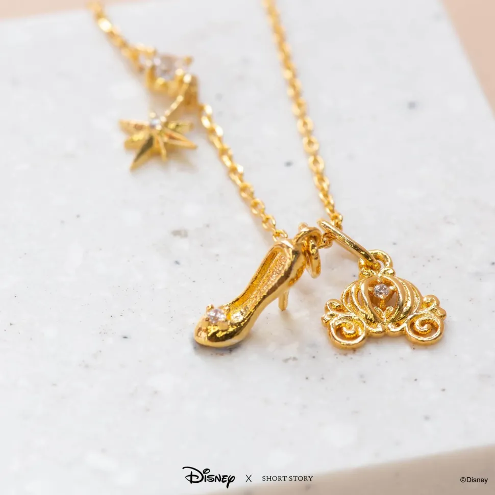 Disney Necklace Charm Diamante Pumpkin Carriage