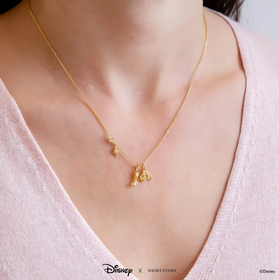 Disney Necklace Charm Diamante Pumpkin Carriage