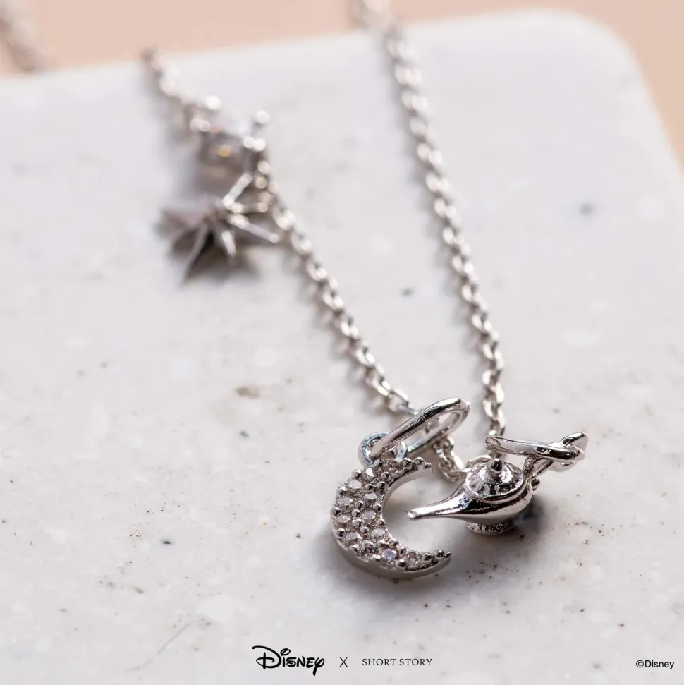 Disney Necklace Charm Diamante Moon