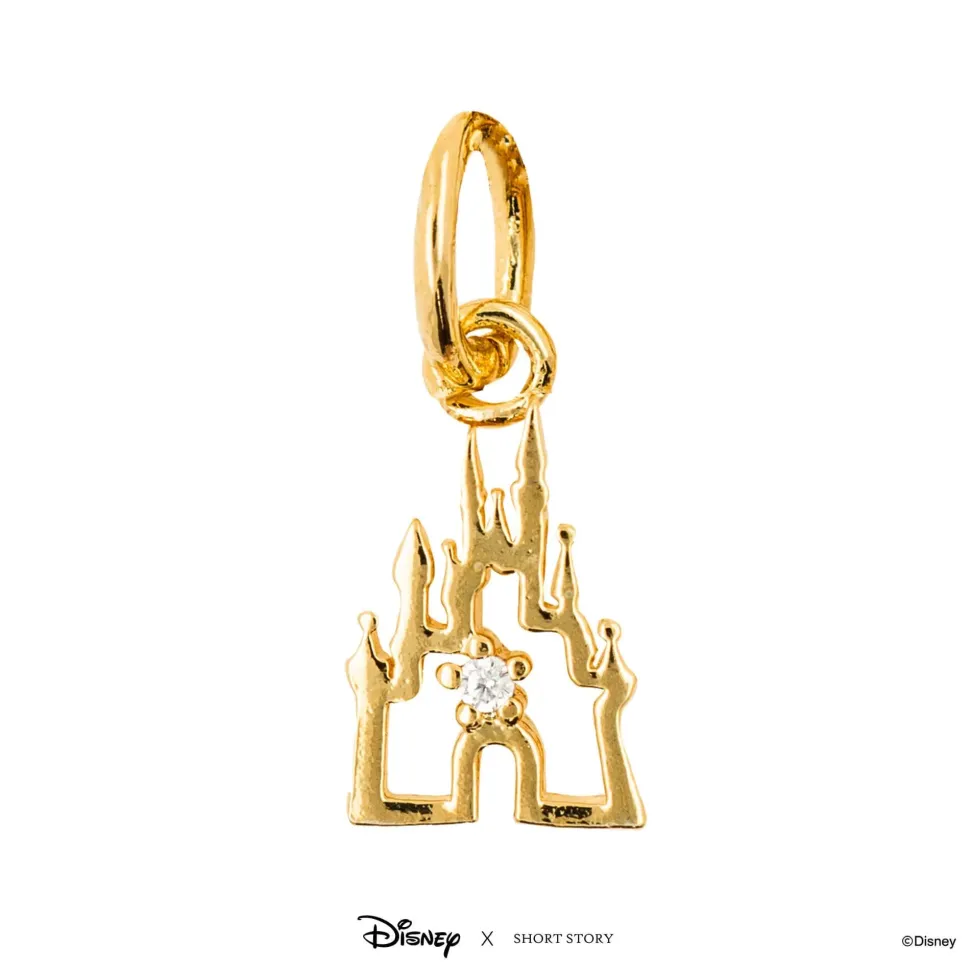 Disney Necklace Charm Diamante Castle