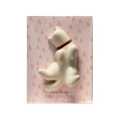 Dog Magnet Lazy White