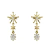 Drop Earring Diamante Evening Star Gold