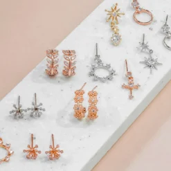 Drop Earring Diamante Evening Star Gold