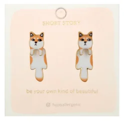Drop Earring Dog Shiba *