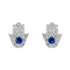 Earring Diamante Hamsa Hand