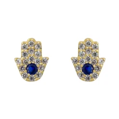 Earring Diamante Hamsa Hand
