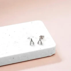 Earring Diamante Mini Wishbone