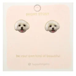 Earring Puppy Maltese