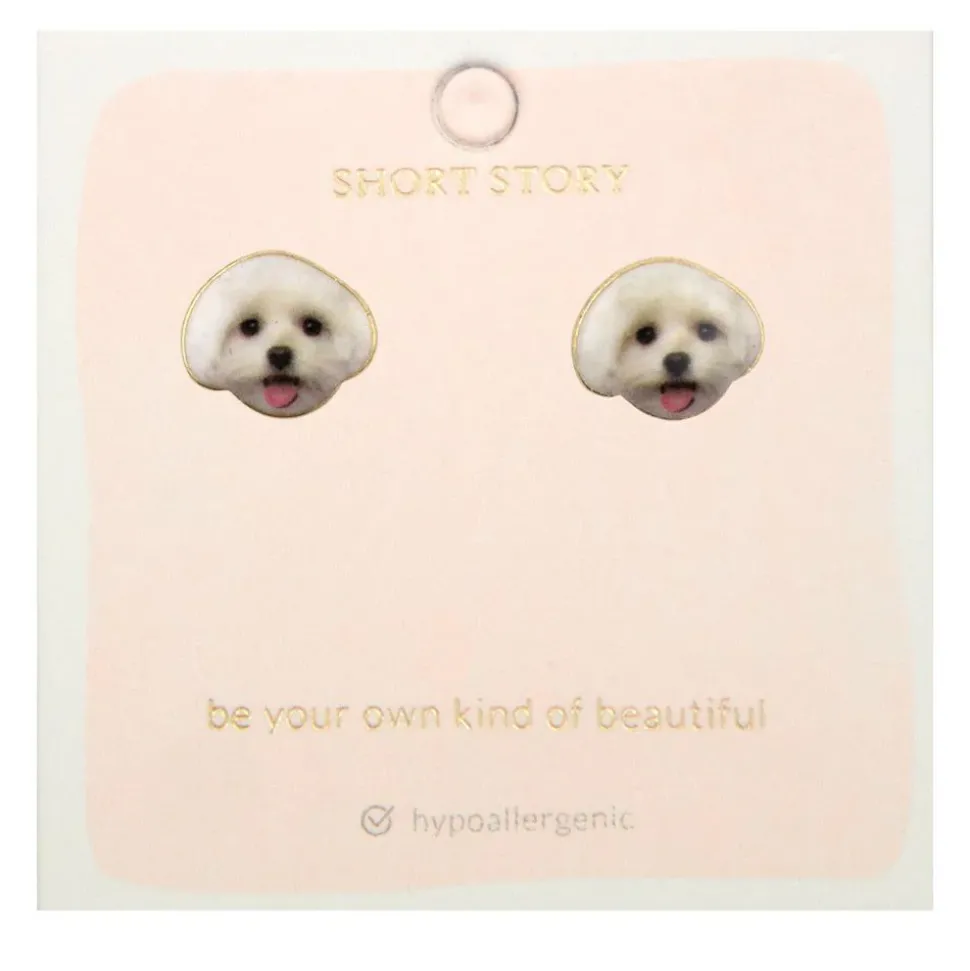 Earring Puppy Maltese