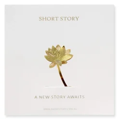 Gold Bookmarks Floral and Fauna Lotus