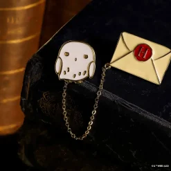 Harry Potter Enamel Pin Hogwarts Letter & Hedwig
