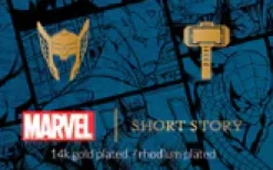 Marvel Earring Thor & Mjolnir Hammer