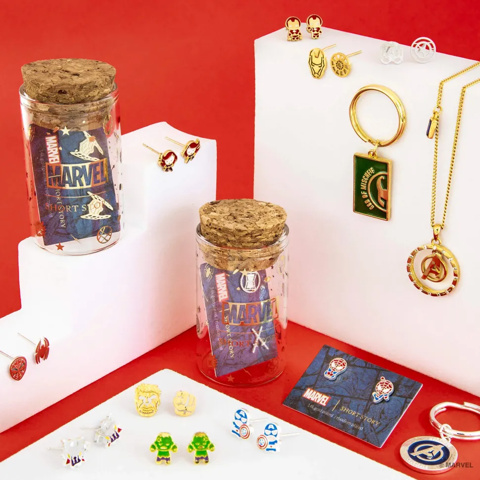 Marvel Earring Thor & Mjolnir Hammer