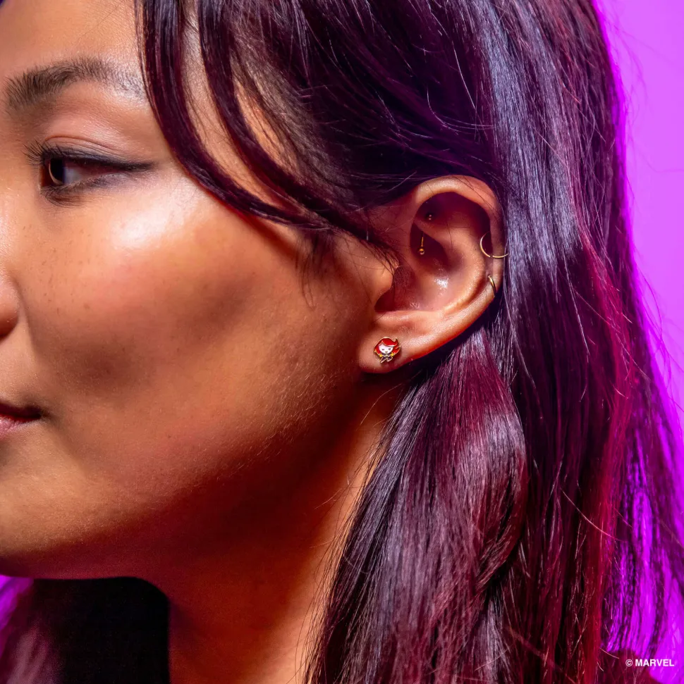 Marvel Epoxy Earring Black Widow