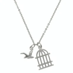 Necklace Bird and Cage