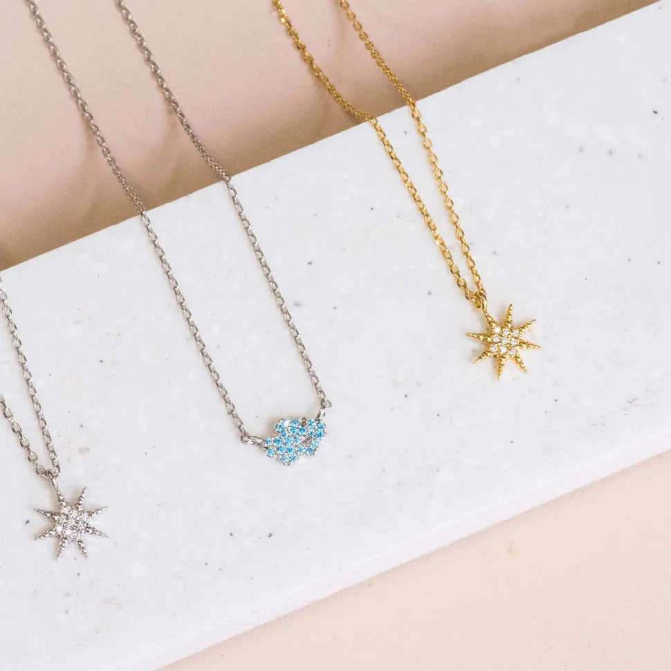 Necklace Diamante Cloud Blue *