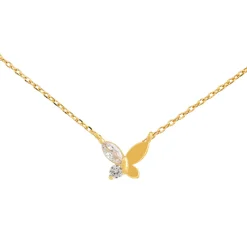 Necklace Diamante Half Butterfly