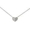 Necklace Diamante Half Heart