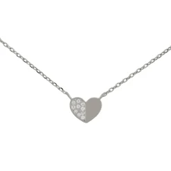 Necklace Diamante Half Heart