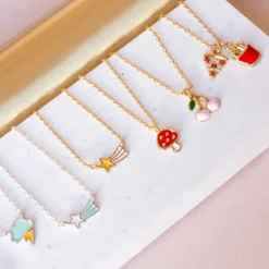 Necklace Diamante Pizza and Fries