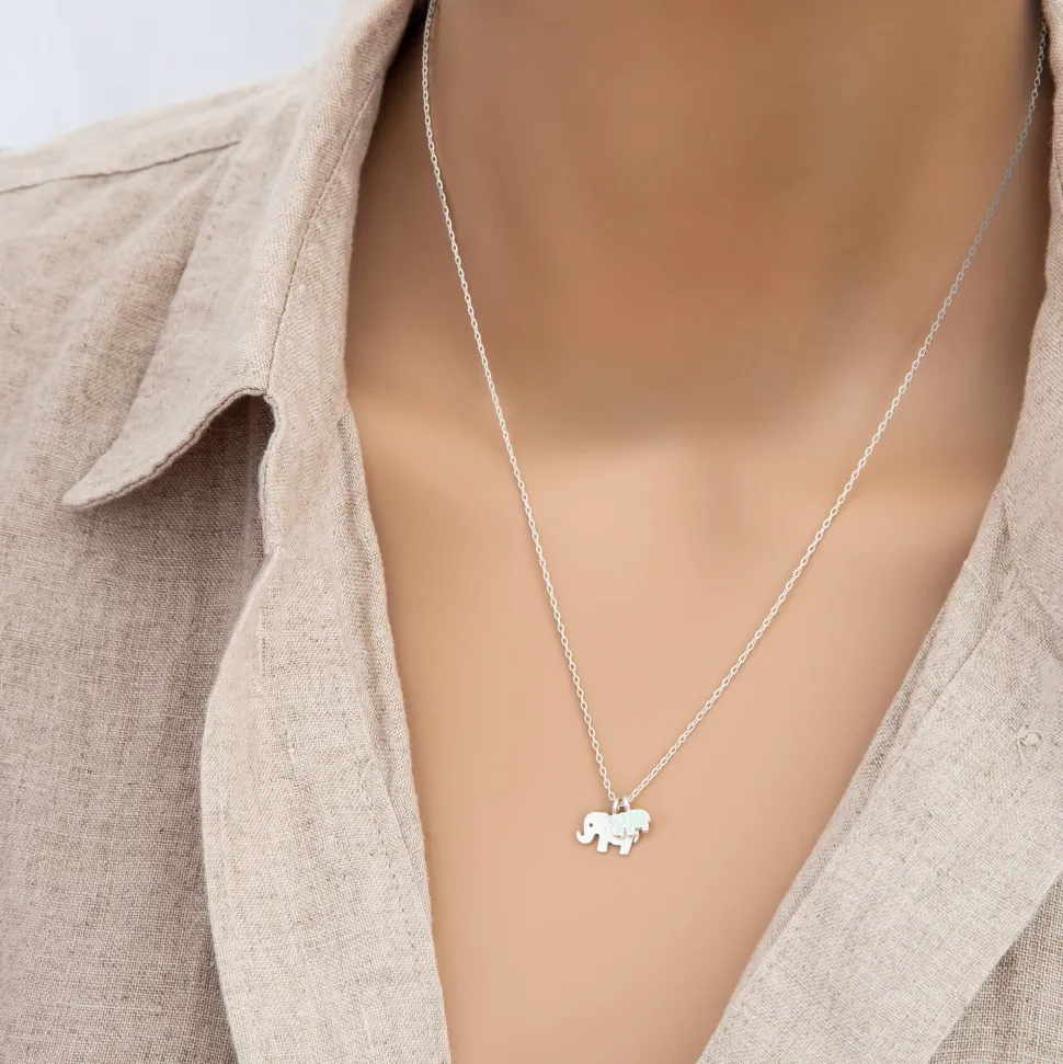 Necklace Epoxy Elephant