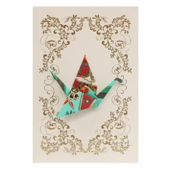 Small Card Crane Fans Aqua
