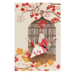 Small Card Crane in Cage Royal Gold