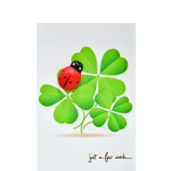 Small Card Ladybird Clover