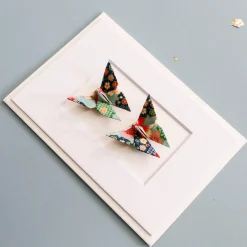 Card Twin Butterfly Blossom Green