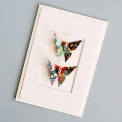 Card Twin Butterfly Blossom Green